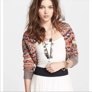 Beautiful Free People shrug w/lace
